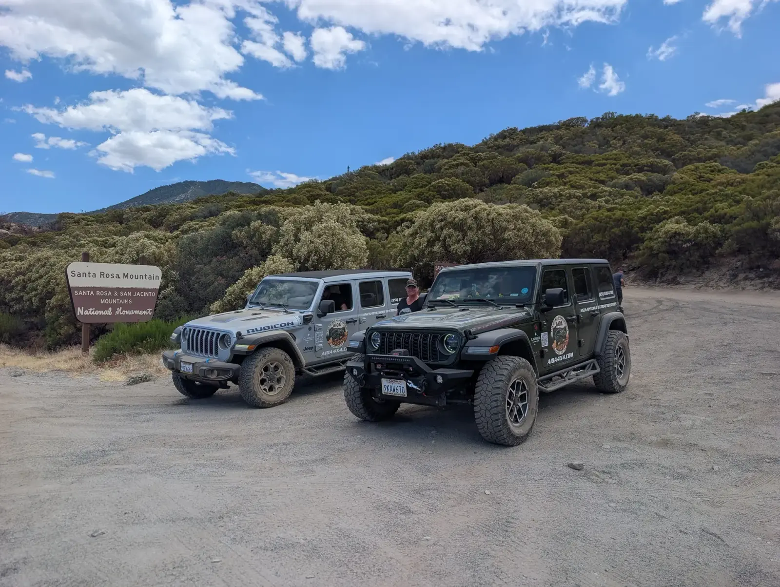 Two AIOA Jeeps at Santa Rosa Mountain National Monument