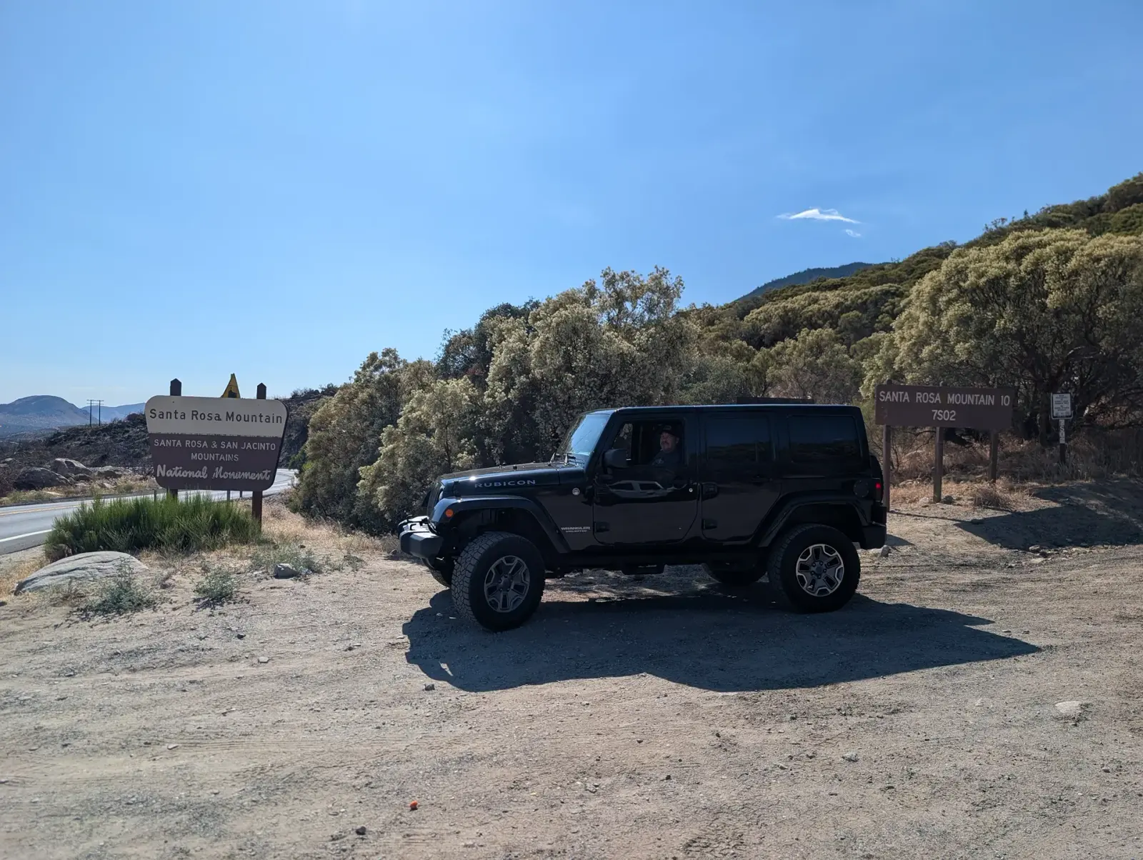 Black Rubicon Jeep at the Santa Rosa Mountain National Monument trailhead